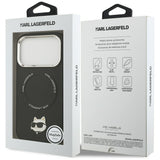 Karl Lagerfeld Choupette Pin MagSafe Case til iPhone 17 Pro Max - sort