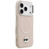 Karl Lagerfeld Choupette Pin MagSafe Case til iPhone 17 Pro Max - Pink