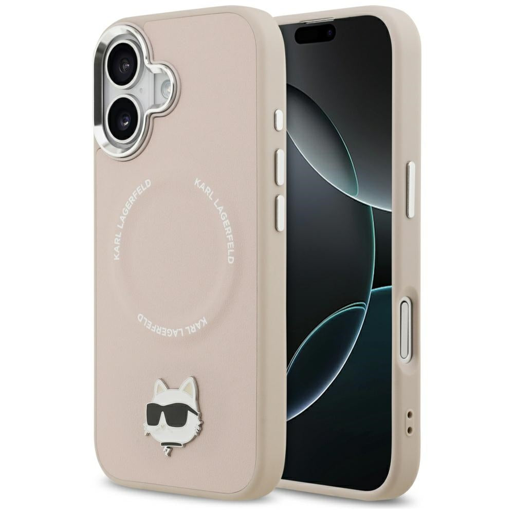 Karl Lagerfeld Choupette Pin MagSafe Case til iPhone 17 - Pink