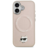 Karl Lagerfeld Choupette Pin MagSafe Case til iPhone 17 - Pink