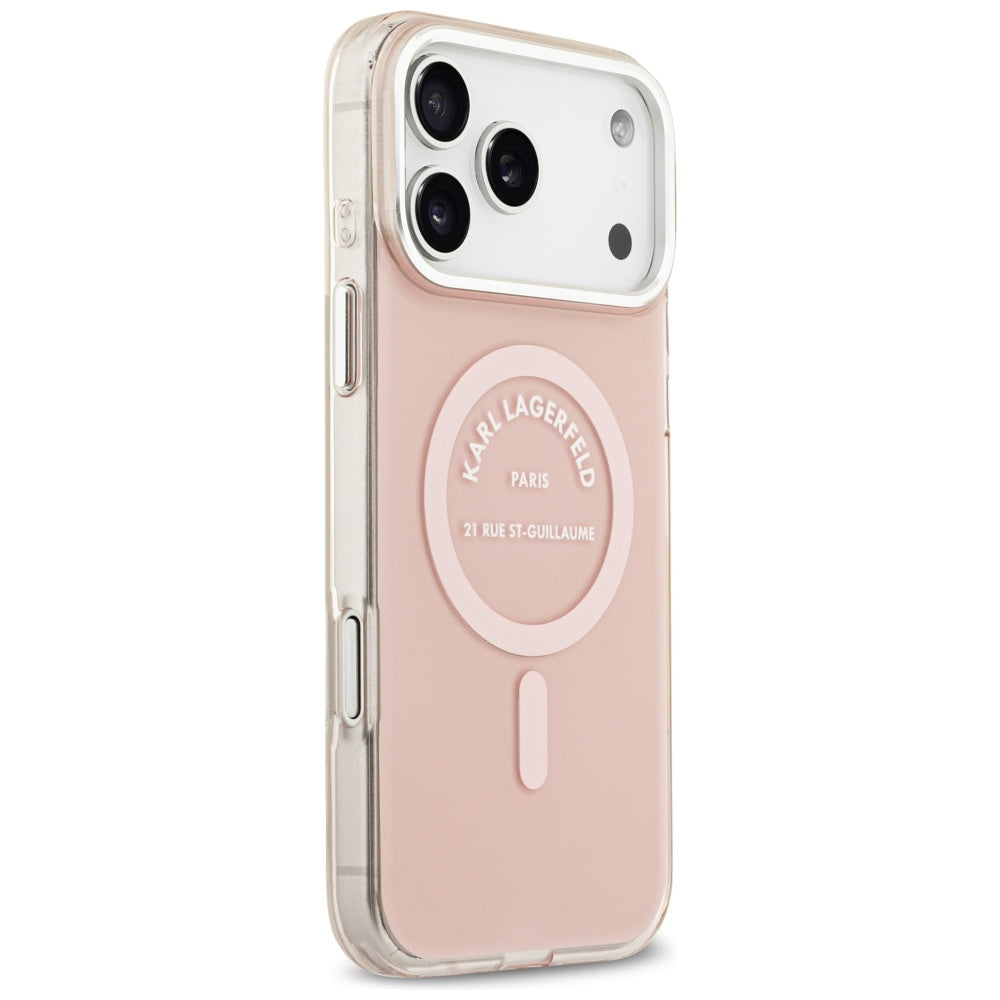 Karl Lagerfeld IML Karl RSG Logo MagSafe Case til iPhone 17 Pro Max - Pink