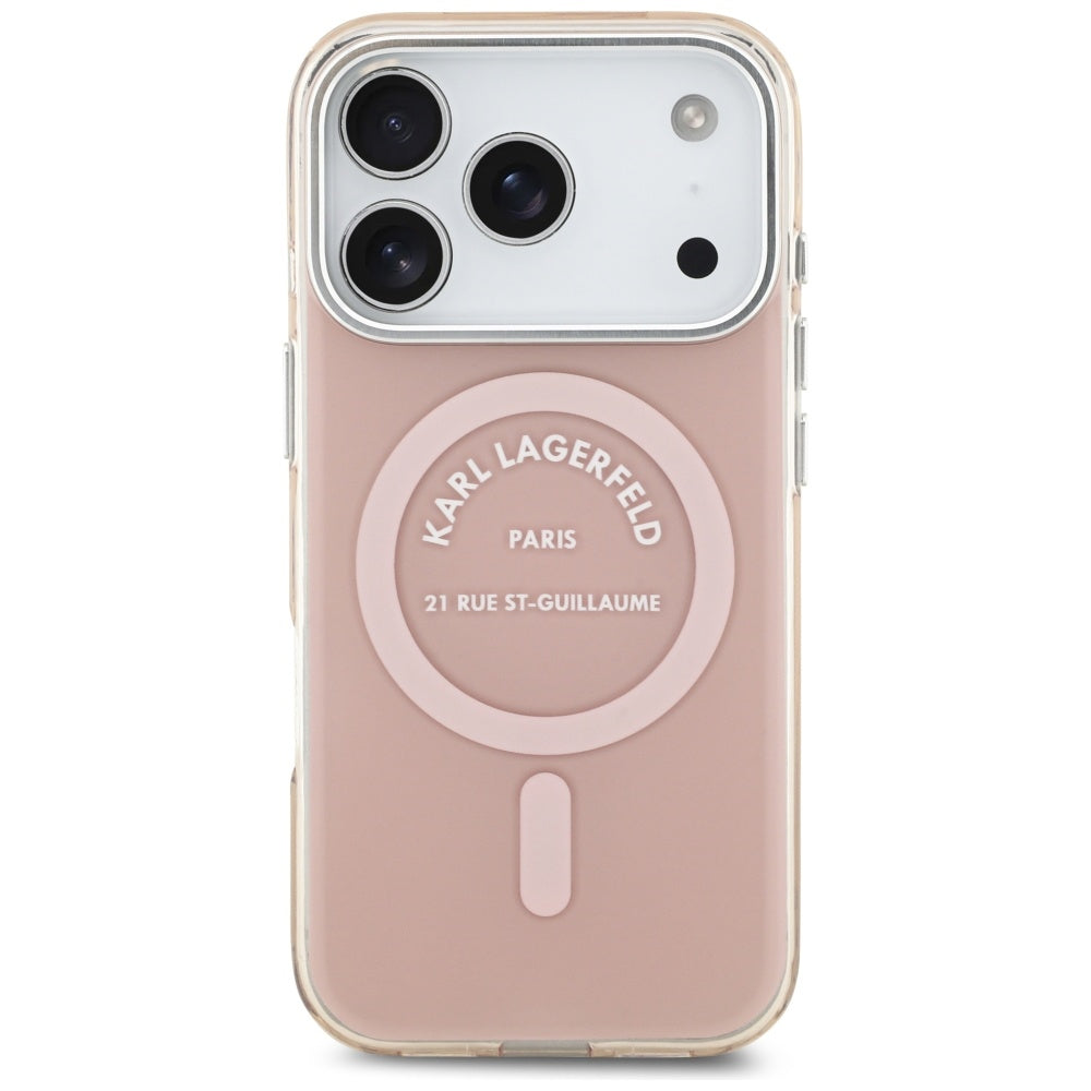 Karl Lagerfeld IML Karl RSG Logo MagSafe Case til iPhone 17 Pro - Pink