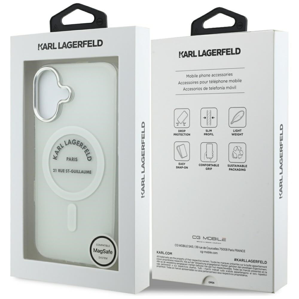 Karl Lagerfeld IML Karl RSG Logo MagSafe Case til iPhone 17 - Gennemsigtig
