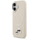Karl Lagerfeld Karl & Choupette Pins MagSafe Case til iPhone 17 - Beige