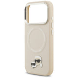 Karl Lagerfeld Karl & Choupette Pins MagSafe Case til iPhone 17 Pro Max - Beige