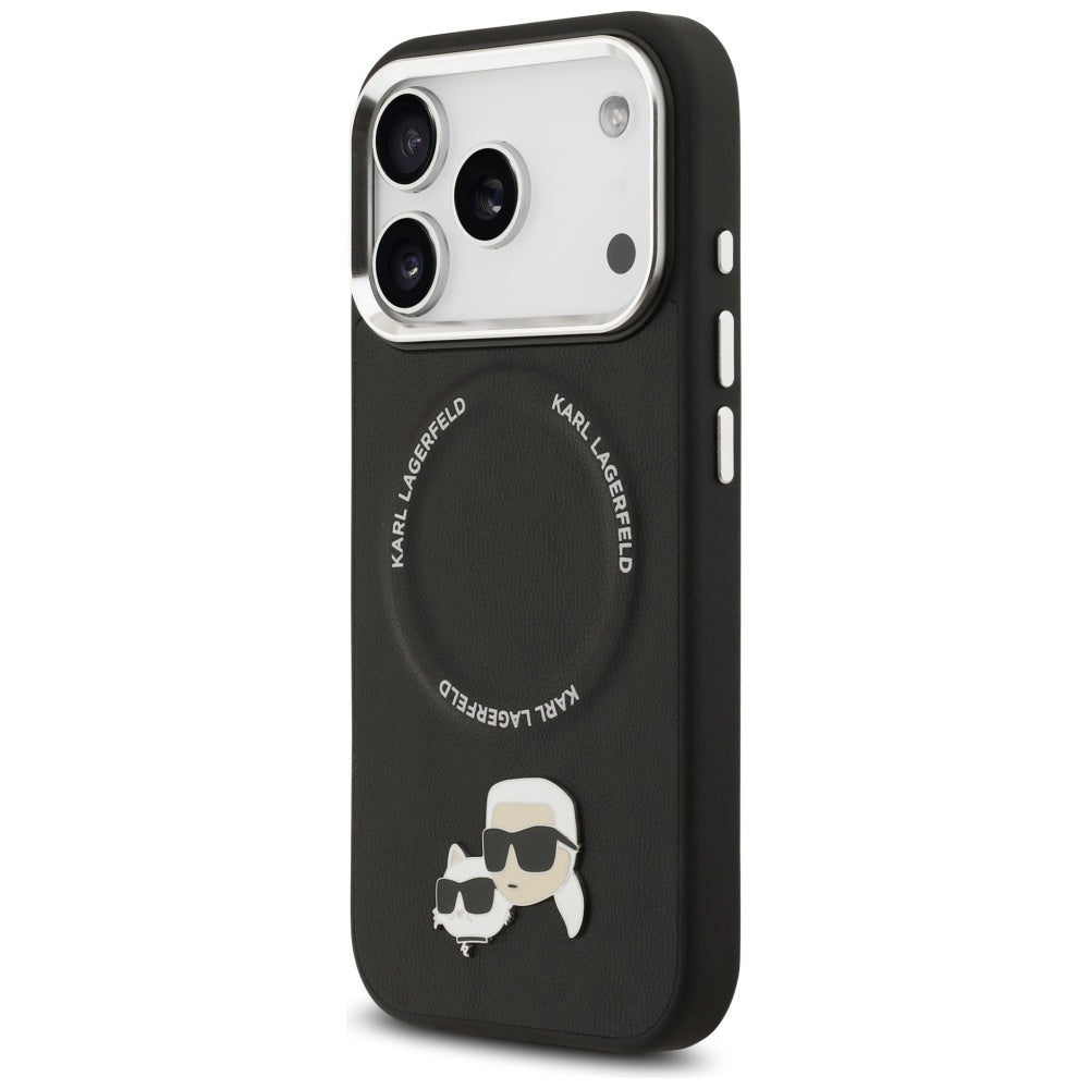 Karl Lagerfeld Karl & Choupette Pins MagSafe Case til iPhone 17 Pro Max - sort