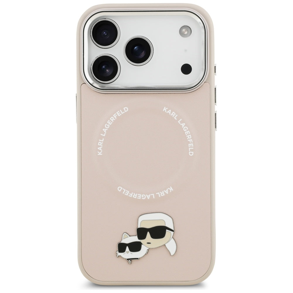 Karl Lagerfeld Karl & Choupette Pins MagSafe Case til iPhone 17 Pro Max - Pink