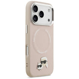 Karl Lagerfeld Karl & Choupette Pins MagSafe Case til iPhone 17 Pro Max - Pink