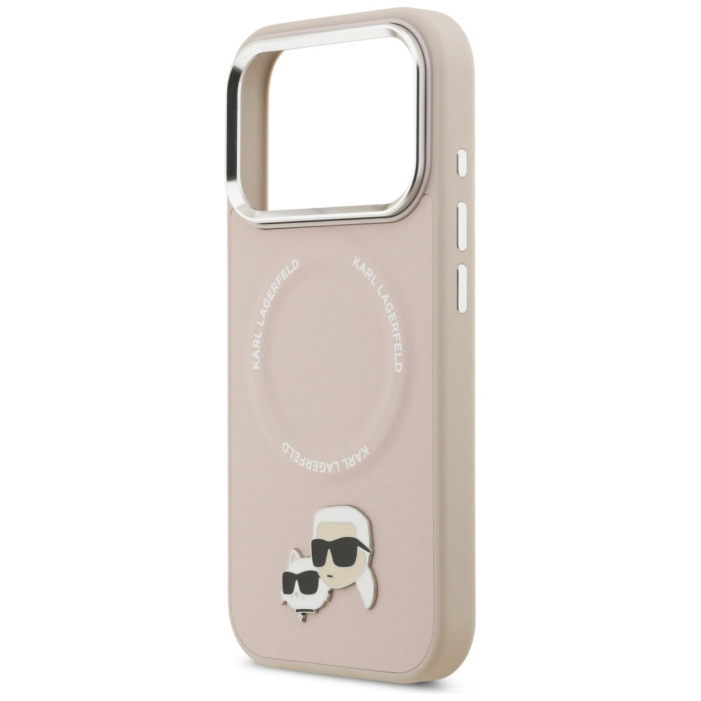 Karl Lagerfeld Karl & Choupette Pins MagSafe Case til iPhone 17 Pro - Pink