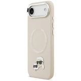 Karl Lagerfeld Karl & Choupette Pins MagSafe Case til iPhone Air - Beige