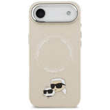 Karl Lagerfeld Karl & Choupette Pins MagSafe Case til iPhone Air - Beige