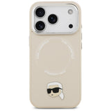 Karl Lagerfeld Karl Pin MagSafe Case til iPhone 17 Pro - Beige