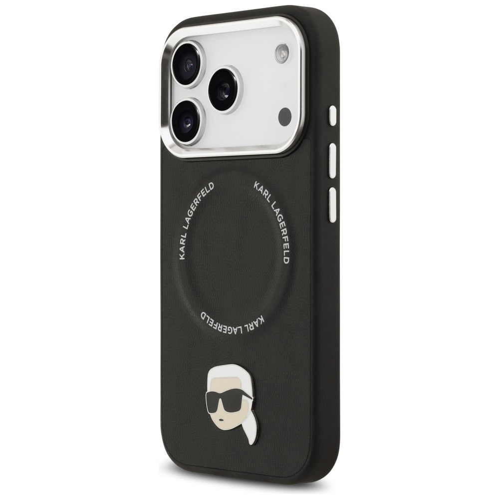 Karl Lagerfeld Karl Pin MagSafe Case til iPhone 17 Pro - sort