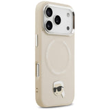 Karl Lagerfeld Karl Pin MagSafe Case til iPhone 17 Pro Max - Beige