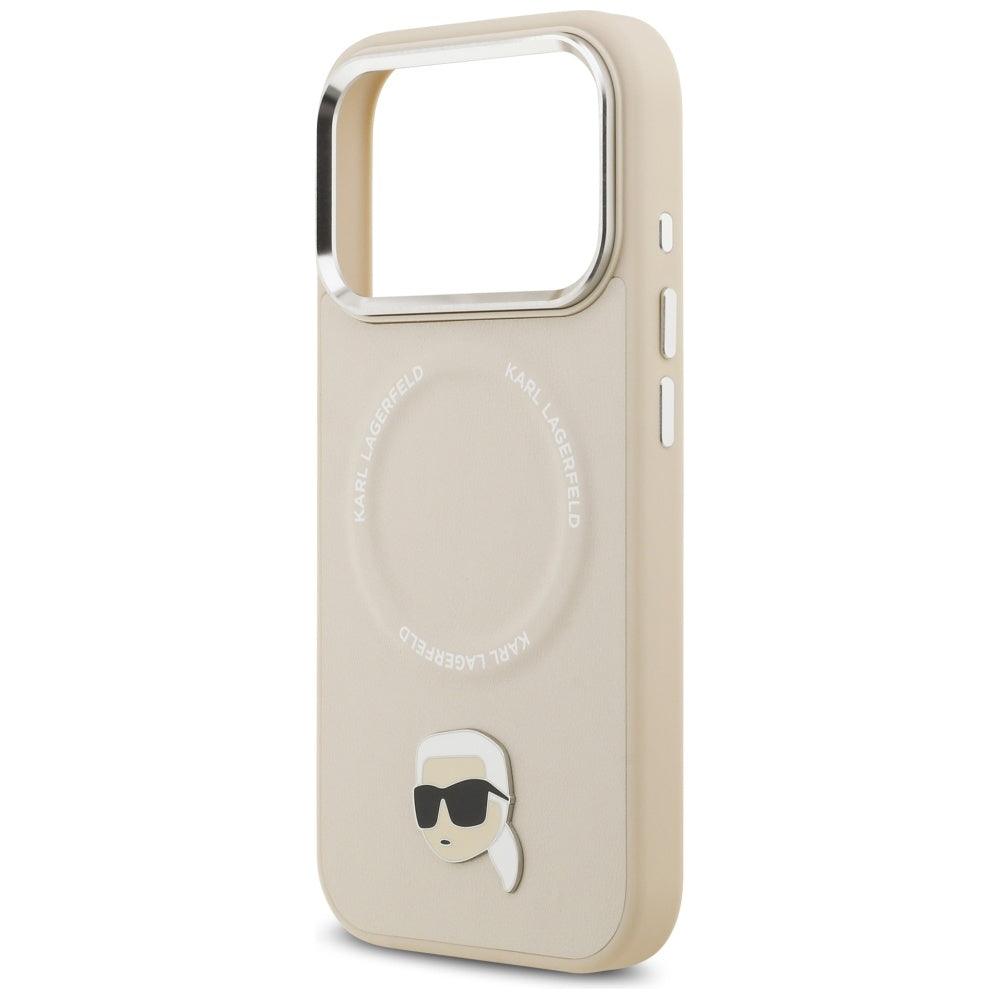 Karl Lagerfeld Karl Pin MagSafe Case til iPhone 17 Pro Max - Beige