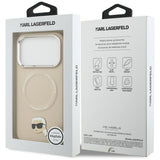 Karl Lagerfeld Karl Pin MagSafe Case til iPhone 17 Pro Max - Beige