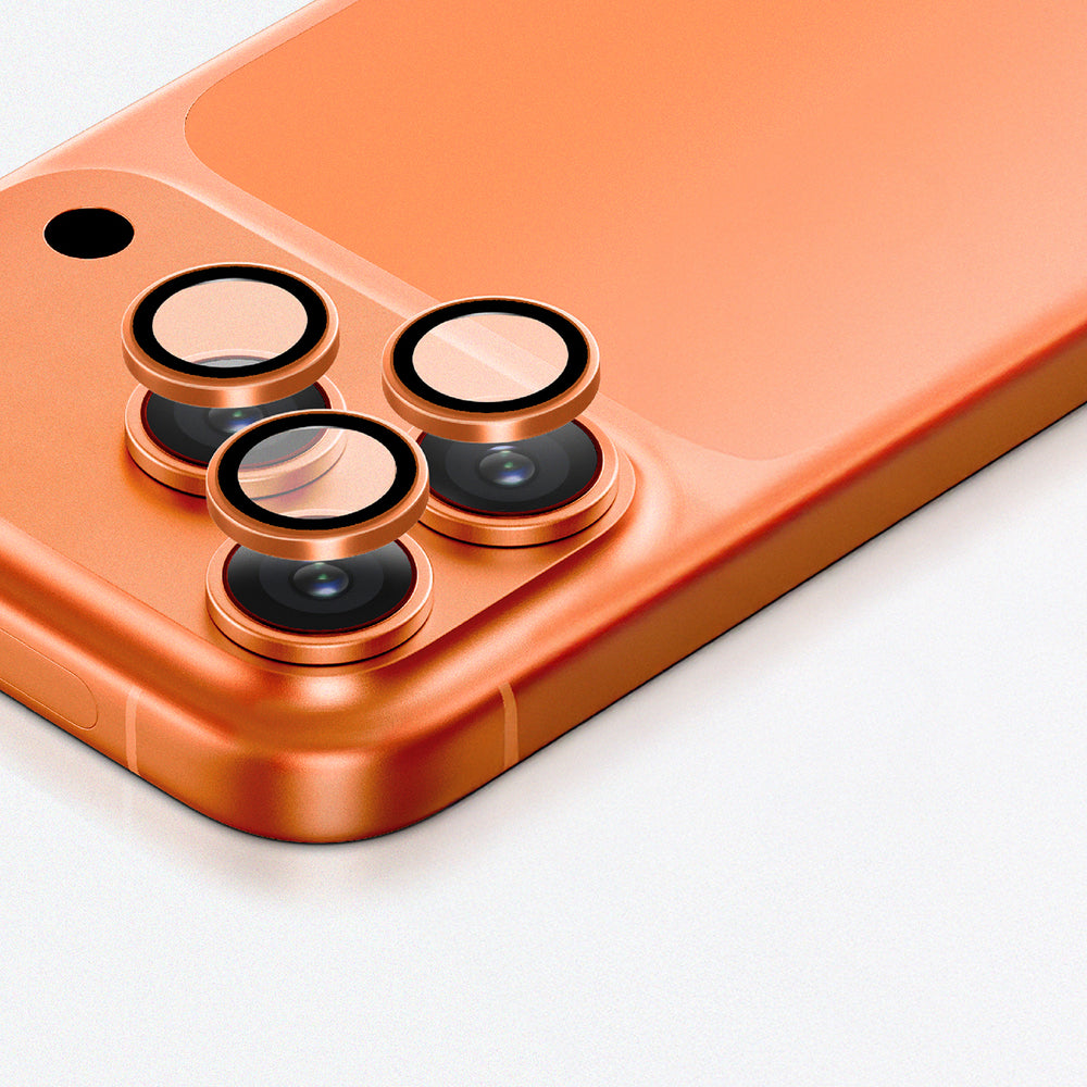 AmazingThing Lens Glass til iPhone 17 Pro / Pro Max - med orange ramme