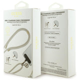 Guess CBDY 4G Charm USB-C / USB-C-kabel 150 cm - beige