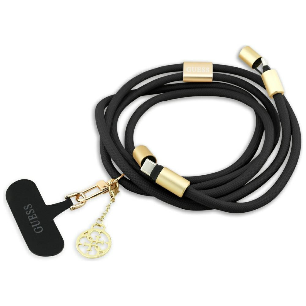 Guess CBDY 4G Charm USB-C / USB-C-kabel 150 cm - sort