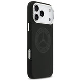 Mercedes Silicone Vintage Logo MagSafe Case for iPhone 17 Pro Max - Black