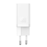 Baseus GaN5 Pro 40W 2xUSB-C vægoplader - hvid
