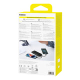 Baseus Lipow 10000mAh 22.5W Powerbank med dobbelt indbygget kabel med display (med ekstra sort Baseus Simple USB-A - USB-C 3A 0.2m kabel) - sort