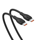 Baseus Pudding Series USB-C-kabel - USB-C 100W 1,2m - sort