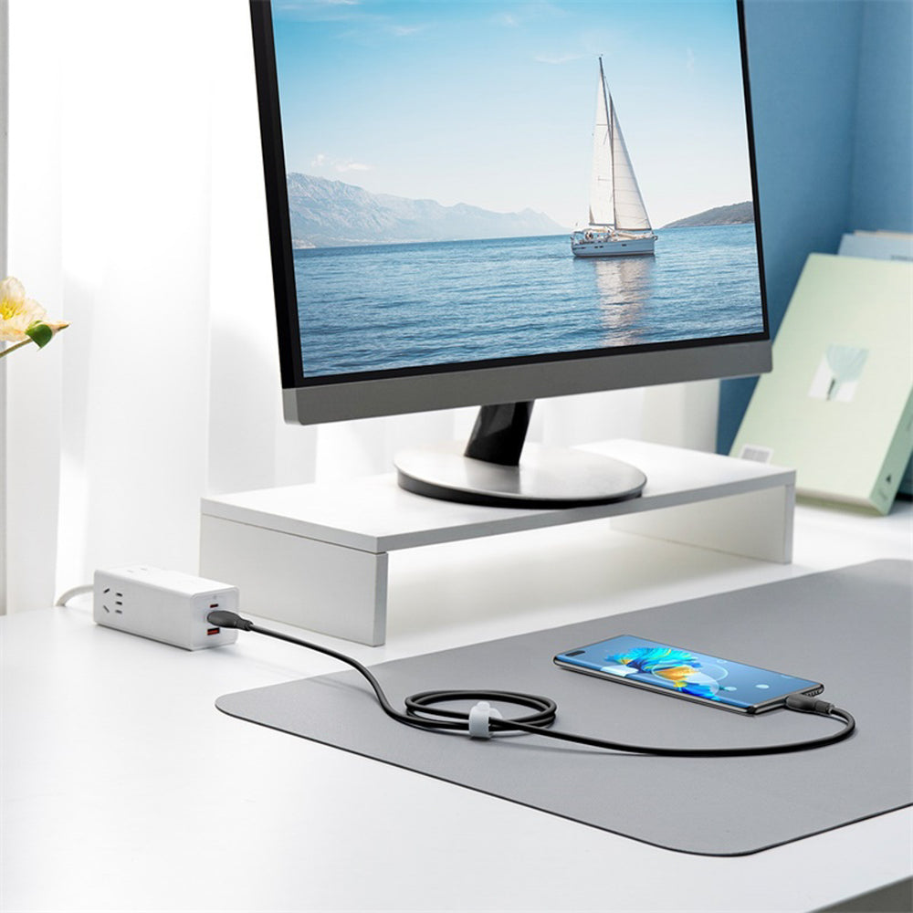 Baseus Pudding Series USB-C-kabel - USB-C 100W 1,2m - sort