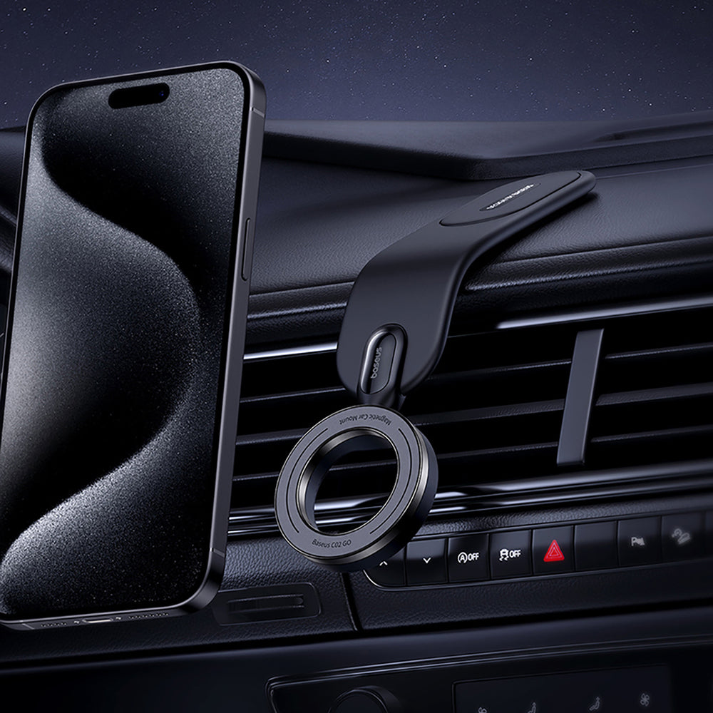 Baseus C02 Go Series MagSafe Kompatibel Dashboard Mount - sort
