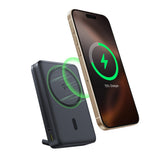 Baseus Nomos 10000mAh 45W Qi2 Power Bank with MagSafe Compatible Stand with Built-in USB-C Cable - Black