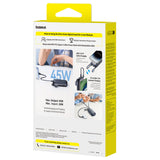 Baseus EnerFill FC21 Qpow 3 Ultra 10000mAh 45W Power Bank med vedhæftet Lanyard Cable - sort