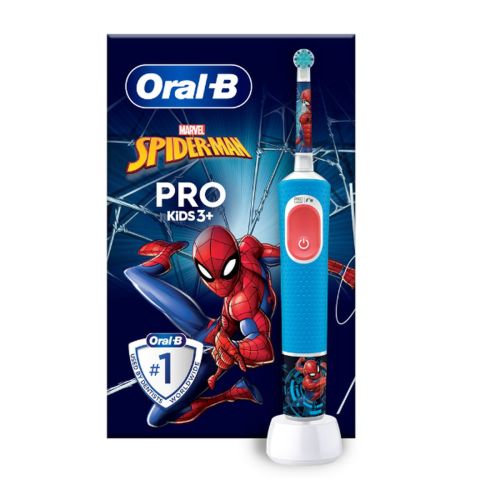Oral-B elektrisk tandbørste Vitality Pro Kids Spider-Man Edition, Blue EU