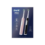 Oral- B Elektrisk tandbørste Pro 1 Duo Pack, sort/ lyserød EU