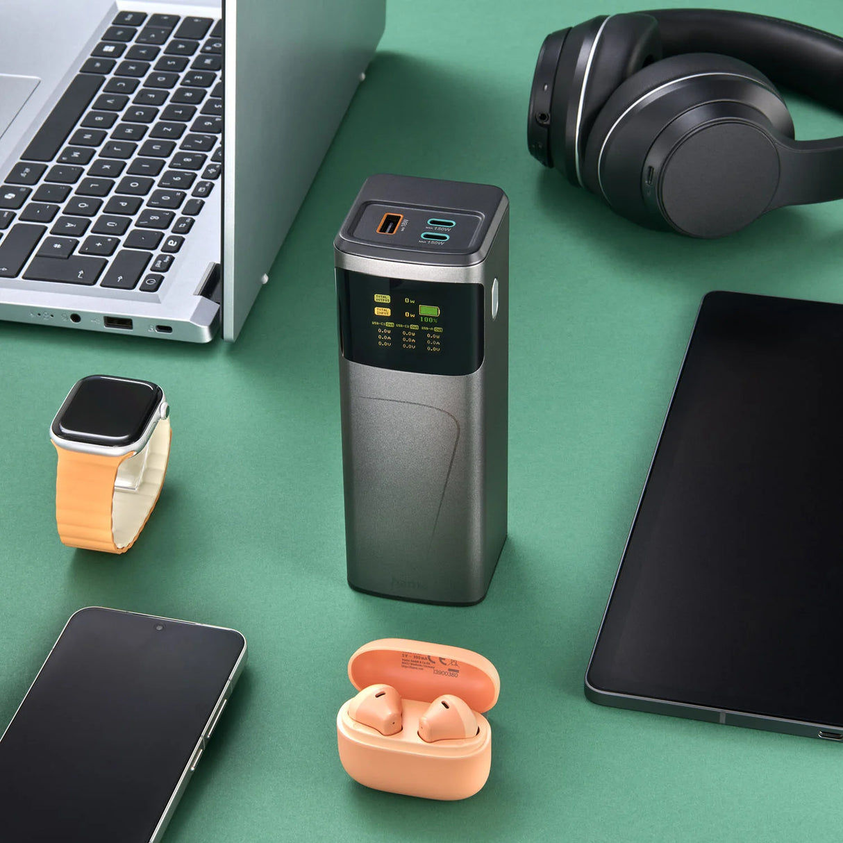 Powerbank 24000mah 2xUSB-C 1xUSB-A 150W Hurtig Opladning
