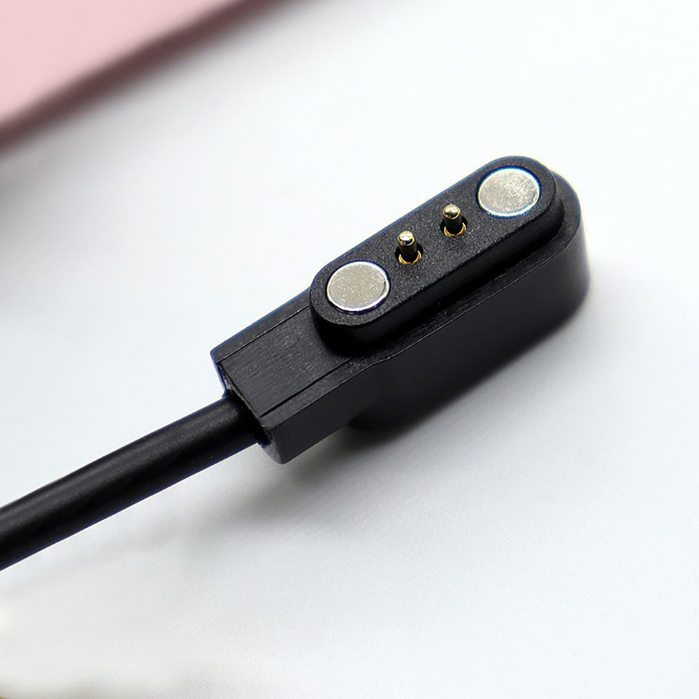 HUL-01 Magnetisk oplader 2-pin 2,8 mm til 60 cm Smartwatches   Sort