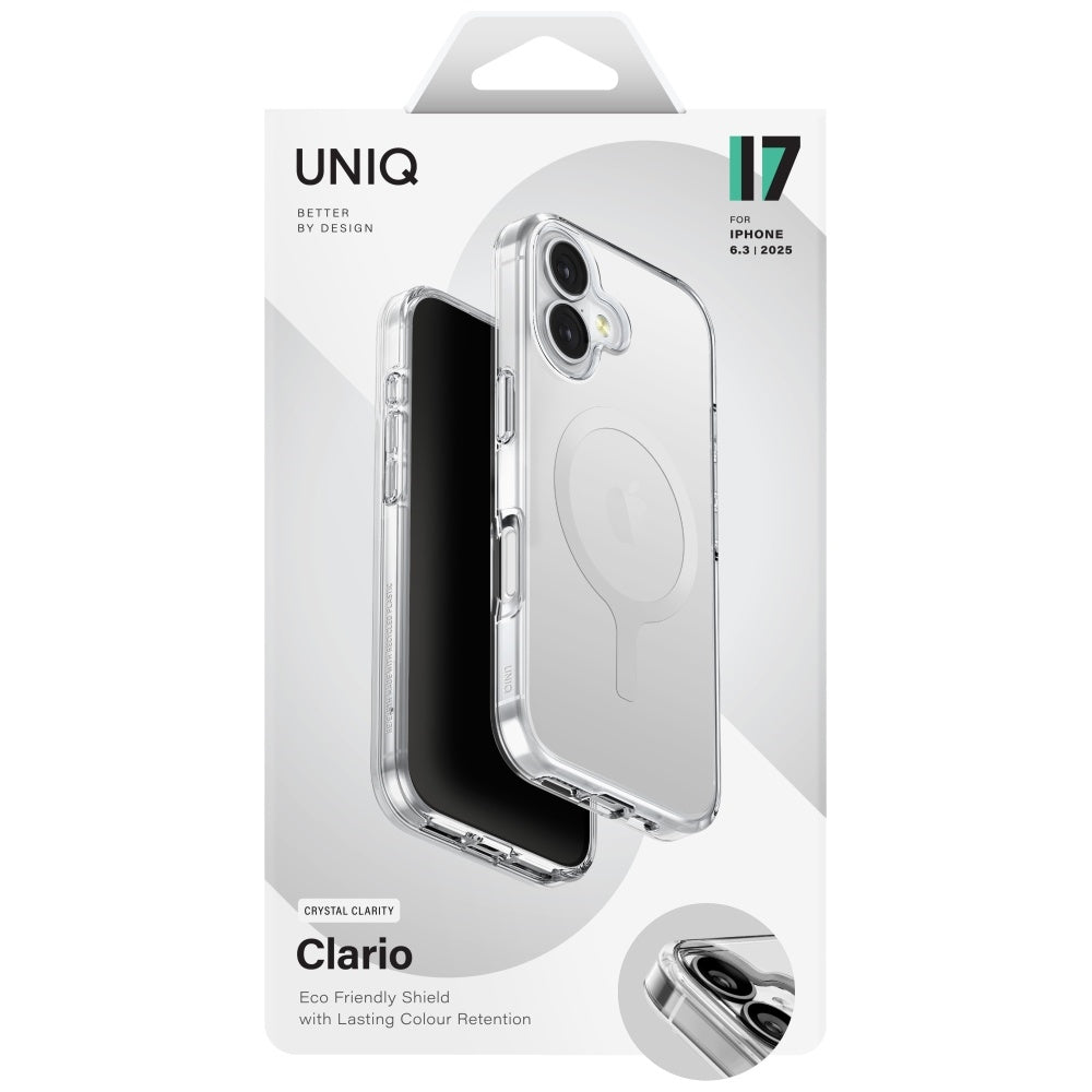 Uniq Clario Magclick Charging Case for iPhone 17 - Transparent