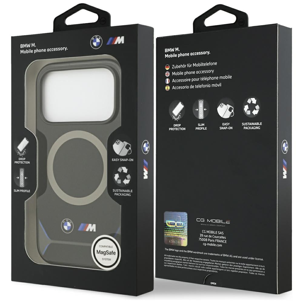 BMW M IML Metal Buttons & Logo MagSafe Case til iPhone 17 Pro - Blå
