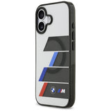 BMW M IML Metal Buttons Tricolor Lines MagSafe Case til iPhone 17 - Grå