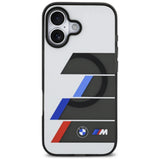 BMW M IML Metal Buttons Tricolor Lines MagSafe Case til iPhone 17 - Grå