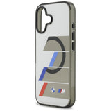 BMW M IML Metal Buttons Tricolor Lines MagSafe Case til iPhone 17 - Grå