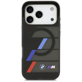 BMW M IML Metal Buttons Tricolor Lines MagSafe Case for iPhone 17 Pro - Black