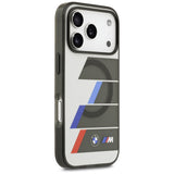 BMW M IML Metal Buttons Tricolor Lines MagSafe Case til iPhone 17 Pro Max - Grå