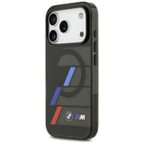 BMW M IML Metal Buttons Tricolor Lines MagSafe Case til iPhone 17 Pro Max - sort