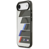 BMW M IML Metal Buttons Tricolor Lines MagSafe Case til iPhone Air - Grå