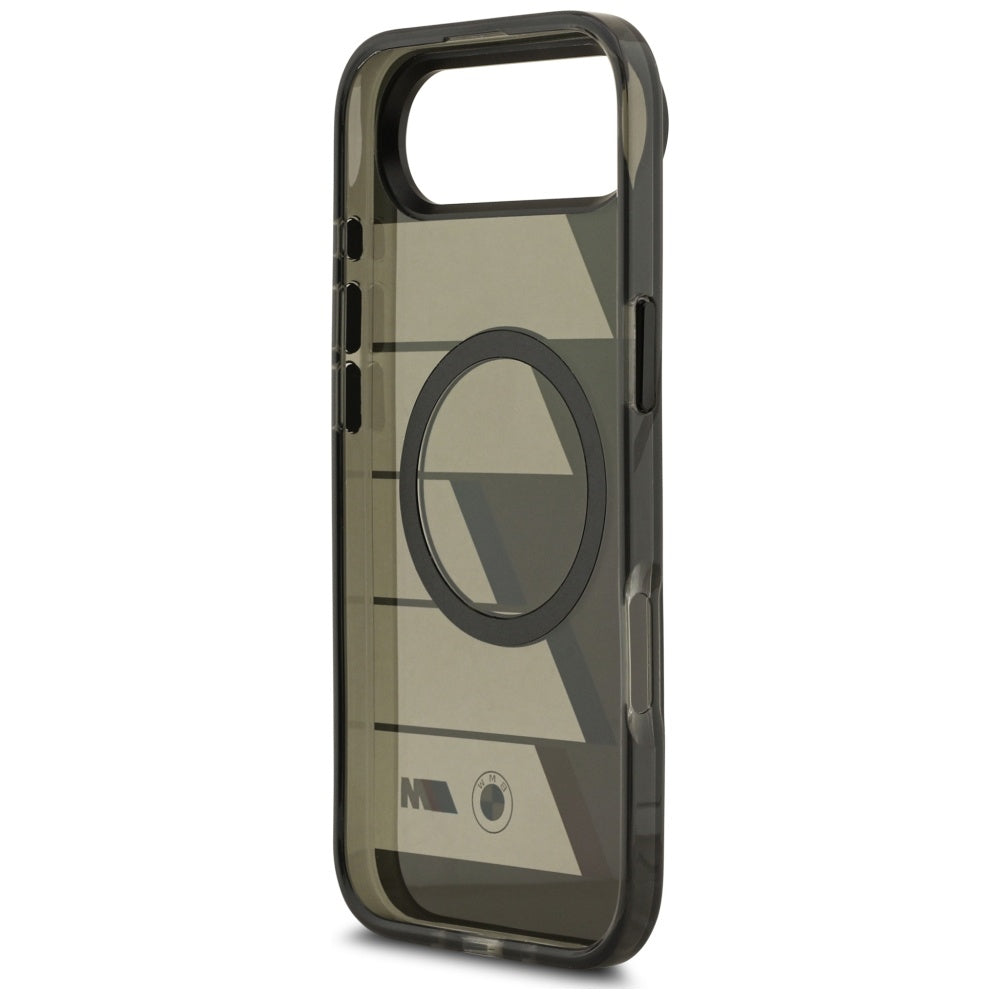 BMW M IML Metal Buttons Tricolor Lines MagSafe Case til iPhone Air - Grå