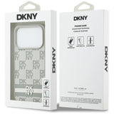 DKNY-kager med trykte striber iPhone 17 Pro-kasse - beige