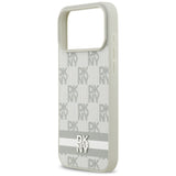 DKNY-kasse med trykte striber til iPhone 17 Pro Max - Beige