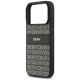 DKNY Repeat Texture Pattern med Tonal Stripe iPhone 17 Pro Case - sort