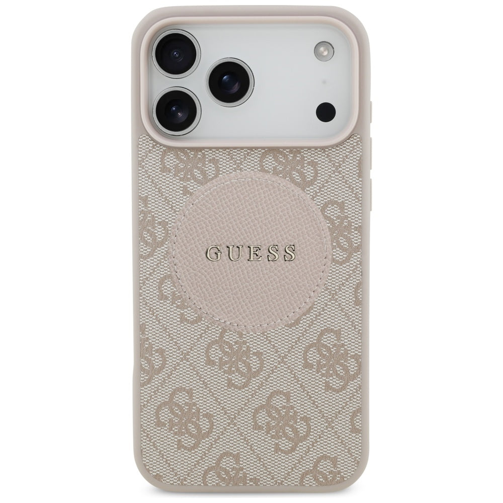 Guess 4G Circle Classic Logo MagSafe-hylster til iPhone 17 Pro Max - pink