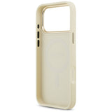 Guess Peony Hot Stamp MagSafe Case til iPhone 17 Pro Max - Beige